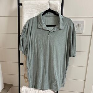 Vuori Strato Tech Polo. Heather Green. Size XXL.